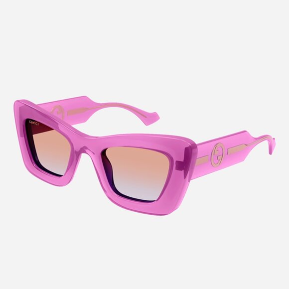 NEW GUCCI BUTTERFLY SUNGLASSES GG1552S 003 PINK EYEWEAR GUCCI - Picture 1 of 6